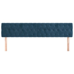 Têtes de lit 2 pcs Bleu foncé 90x7x78/88 cm Velours 