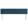 Têtes de lit 2 pcs Bleu foncé 90x7x78/88 cm Velours 