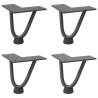 Pieds en épingle à cheveux pour table basse 4 pièces Anthracite 10 cm Acier massif 