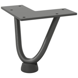 Pieds en épingle à cheveux pour table basse 4 pièces Anthracite 10 cm Acier massif 