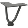 Pieds en épingle à cheveux pour table basse 4 pièces Anthracite 10 cm Acier massif 