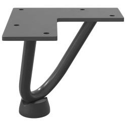 Pieds en épingle à cheveux pour table basse 4 pièces Anthracite 10 cm Acier massif 