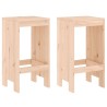 Tabourets de bar lot de 2 40x36x75 cm bois massif de pin 