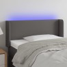 Tête de lit à LED Gris 93x16x78/88 cm Similicuir 