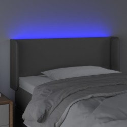 Tête de lit à LED Gris 93x16x78/88 cm Similicuir 