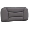 Coussin de tête de lit gris 80 cm similicuir  
