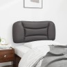 Coussin de tête de lit gris 80 cm similicuir  