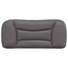 Coussin de tête de lit gris 80 cm similicuir  