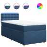 Sommier à lattes de lit avec matelas Bleu 80x200 cm Tissu 