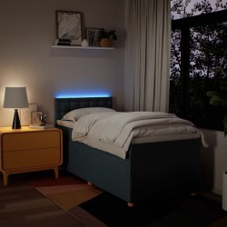 Sommier à lattes de lit avec matelas Bleu 80x200 cm Tissu 