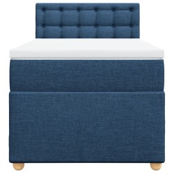 Sommier à lattes de lit avec matelas Bleu 80x200 cm Tissu 