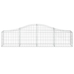 Paniers à gabions arqués 7 pcs 200x30x40/60 cm Fer galvanisé 