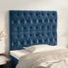 Têtes de lit 2 pcs Bleu foncé 90x7x78/88 cm Velours 