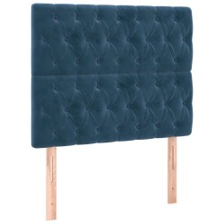 Têtes de lit 2 pcs Bleu foncé 90x7x78/88 cm Velours 