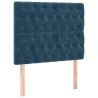 Têtes de lit 2 pcs Bleu foncé 90x7x78/88 cm Velours 