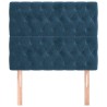 Têtes de lit 2 pcs Bleu foncé 90x7x78/88 cm Velours 