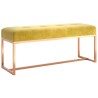 Banc Jaune moutarde 110x36x45 cm Velours 