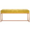Banc Jaune moutarde 110x36x45 cm Velours 