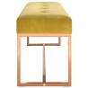 Banc Jaune moutarde 110x36x45 cm Velours 