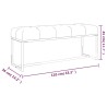 Banc Jaune moutarde 110x36x45 cm Velours 