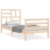 Cadre de lit sans matelas bois massif 