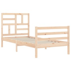 Cadre de lit sans matelas bois massif 