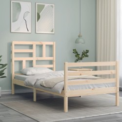 Cadre de lit sans matelas bois massif 