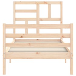Cadre de lit sans matelas bois massif 