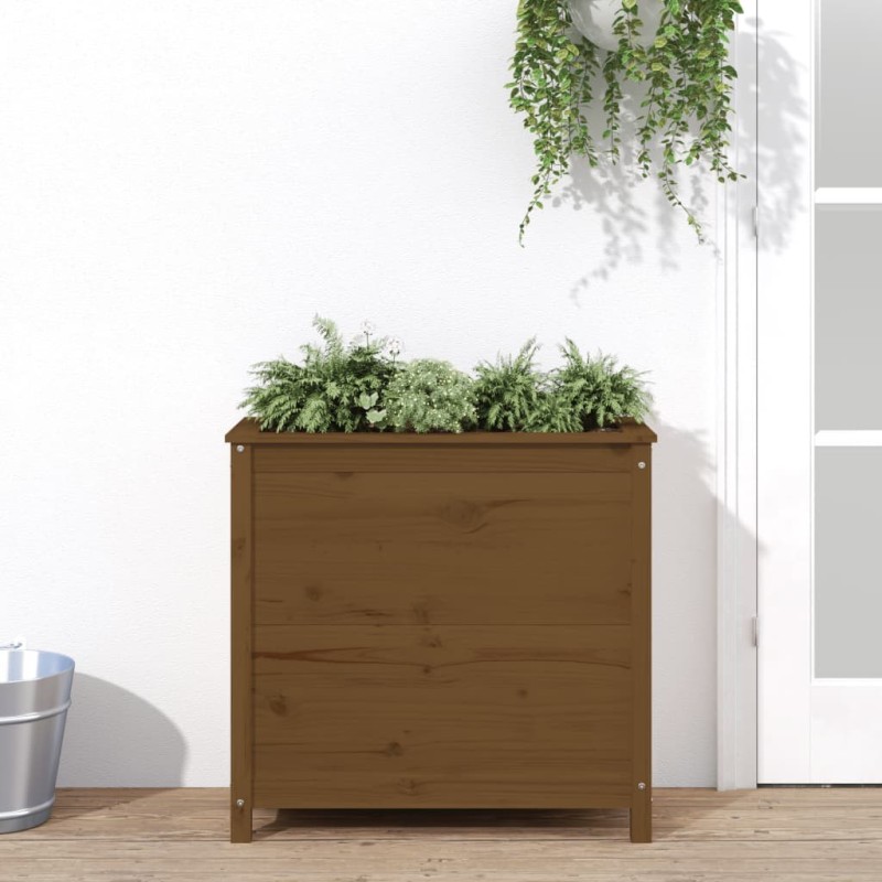 Jardinière marron miel 82,5x40x78 cm bois massif de pin Jardinière marron miel 82,5x40x78 cm bois massif de pin
