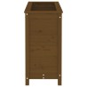 Jardinière marron miel 82,5x40x78 cm bois massif de pin 
