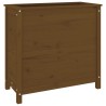 Jardinière marron miel 82,5x40x78 cm bois massif de pin 