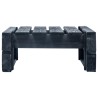 Pouf palette de jardin noir bois de pin imprégné 