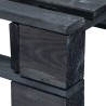 Pouf palette de jardin noir bois de pin imprégné 