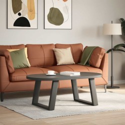 Pieds de table basse en U 2 pièces Anthracite 60 x (42-43) cm Acier 