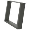 Pieds de table basse en U 2 pièces Anthracite 60 x (42-43) cm Acier 