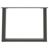 Pieds de table basse en U 2 pièces Anthracite 60 x (42-43) cm Acier 