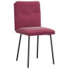 Chaises à manger lot de 2 Rouge bordeaux Velours 
