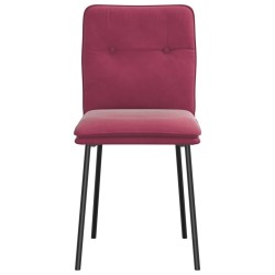 Chaises à manger lot de 2 Rouge bordeaux Velours 