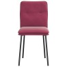 Chaises à manger lot de 2 Rouge bordeaux Velours 