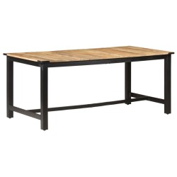 Table de salle à manger 180x90x76 cm Bois de manguier brut 