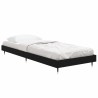 Cadre de lit sans matelas noir 75x190 cm bois ingénierie 