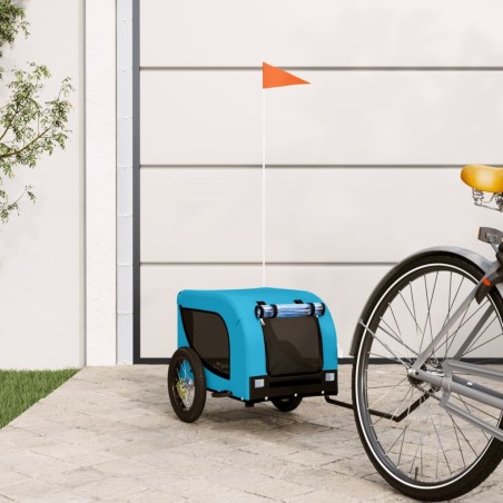 Remorque de vélo pour animaux de compagnie bleu et noir 