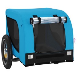Remorque de vélo pour animaux de compagnie bleu et noir 