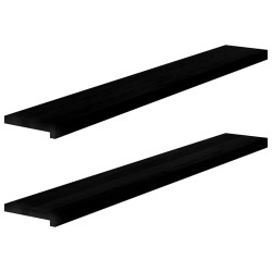 Appuis de fenêtre 2 pcs marron foncé bois de chêne massif 