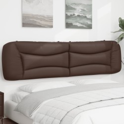 Coussin de tête de lit marron 200 cm similicuir 