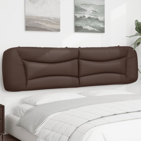 Coussin de tête de lit marron 200 cm similicuir 