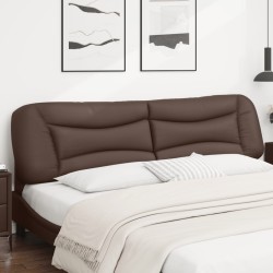 Coussin de tête de lit marron 200 cm similicuir 