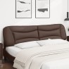 Coussin de tête de lit marron 200 cm similicuir 