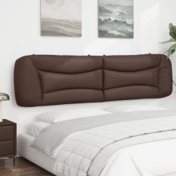 Coussin de tête de lit marron 200 cm similicuir 