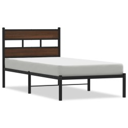 Cadre de lit sans matelas avec tête de lit 100x190 cm 
